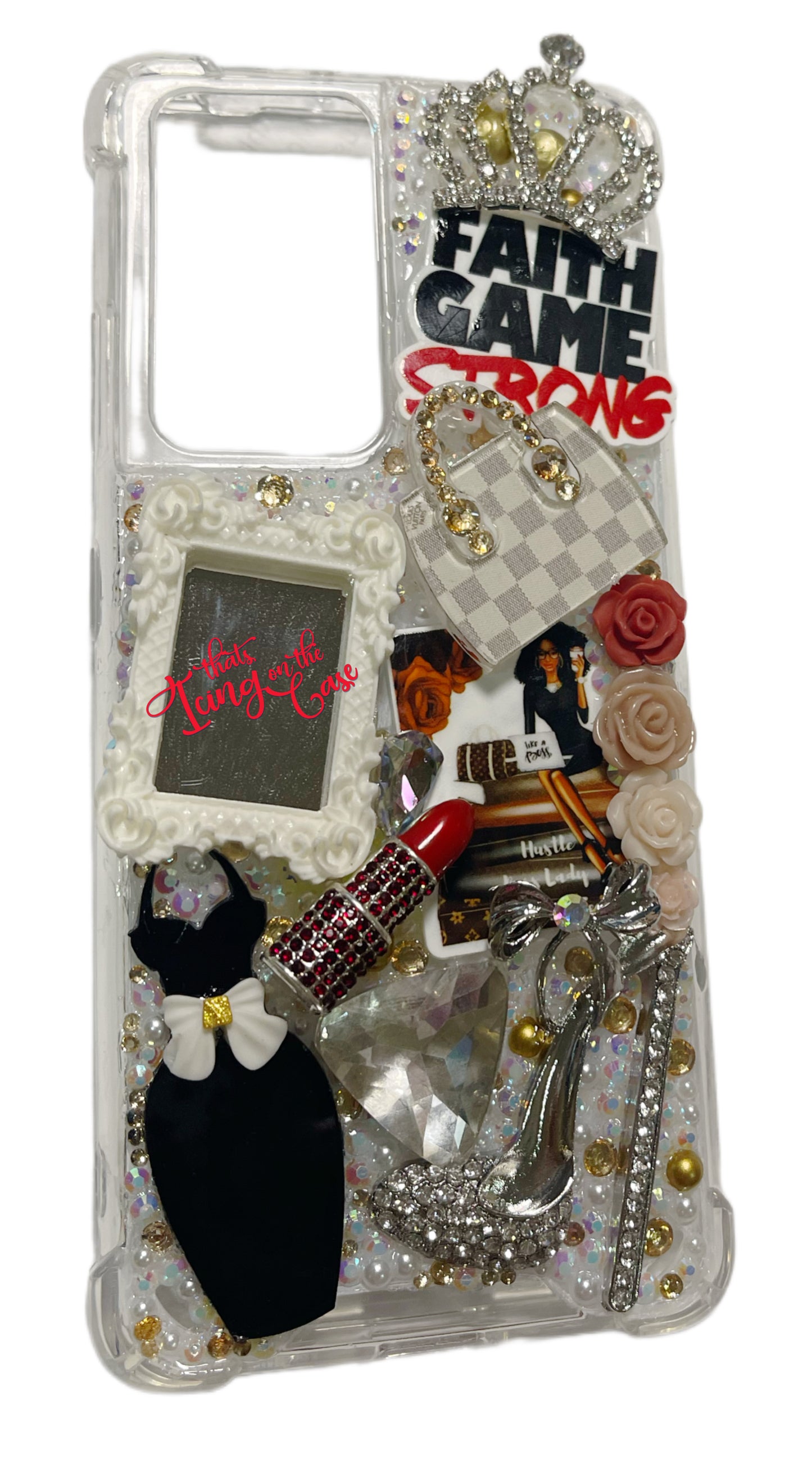Faith Game Strong Themed Ready to Ship Snap on Phone Case with protective bumpers for the Samsung Galaxy S21 Ultra
