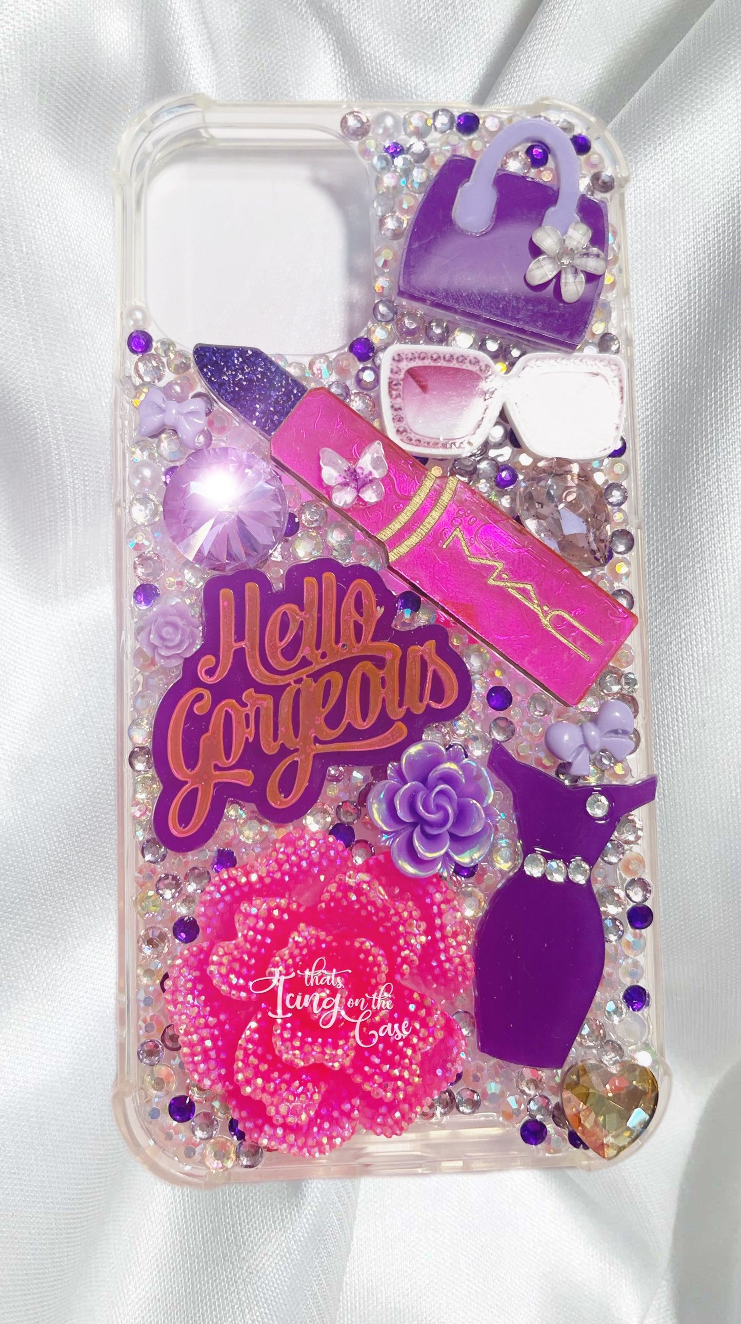 Hello Gorgeous Ready To Ship snap on phone case with protective bumper guards for the iPhone 12 Pro Max and 13 Pro Max