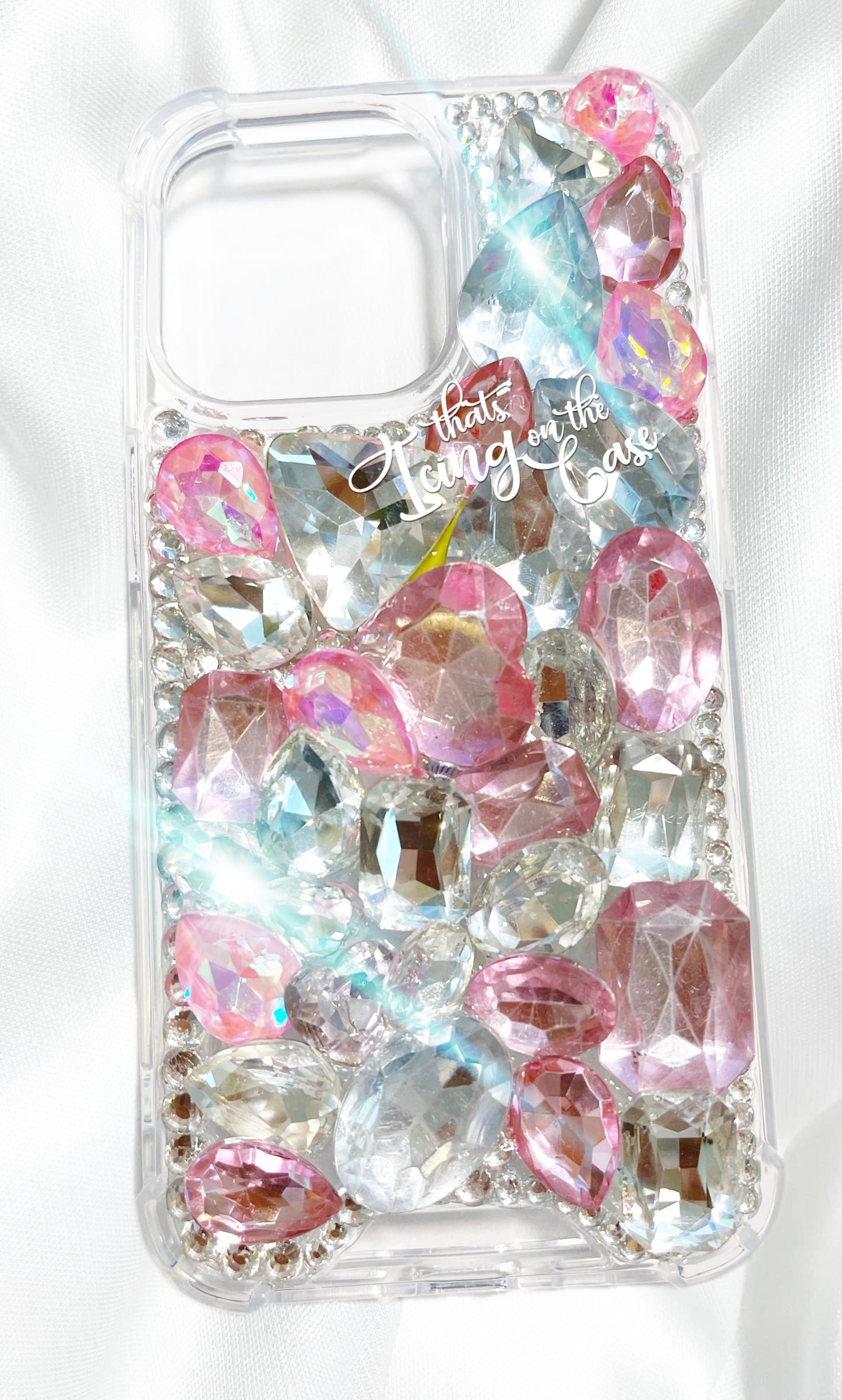 You Need Shades For This Oversized Gem Stoned Ready to Ship Snap On Phone Case for the iPhone 13 Pro with Protective Bumper Guards
