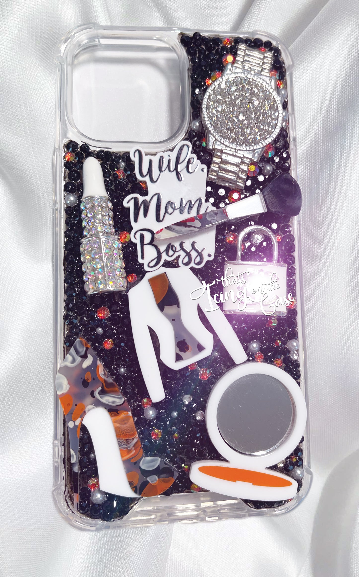 Wife Mom Boss Ready to Ship Snap On Phone Case with Protective Bumper Guards for the iPhone 13 Pro Max