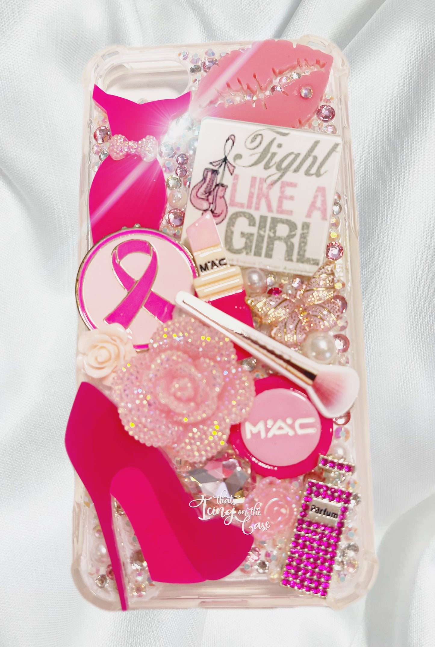 Fight Like a Girl Ready To Ship snap on phone case with protective bumper guards for the iPhone 7 / iPhone SE