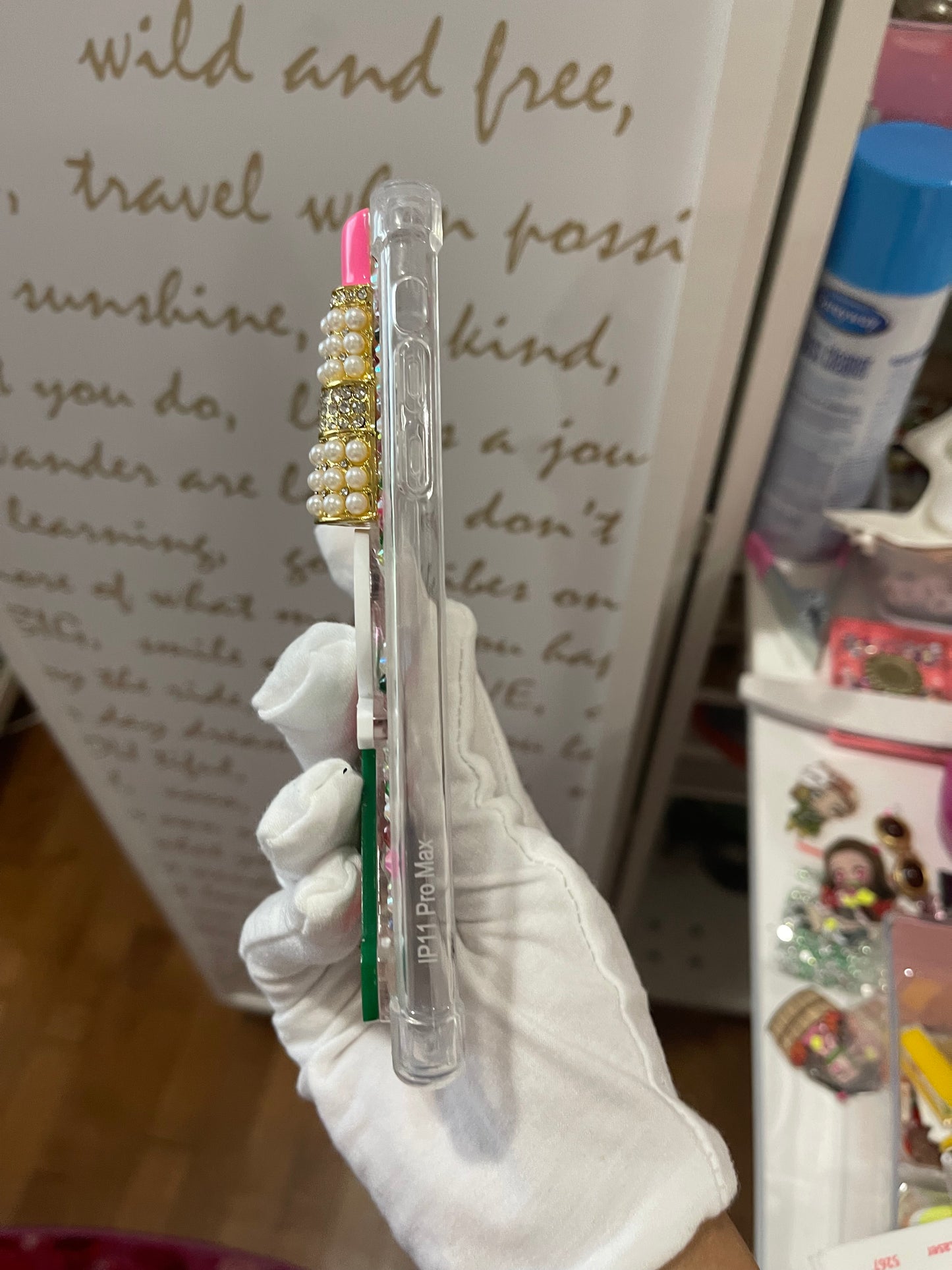 Pinkie and Green Ready to Ship Snap on Phone Case with Protective Bumper Guards for the iPhone 11 Pro Max