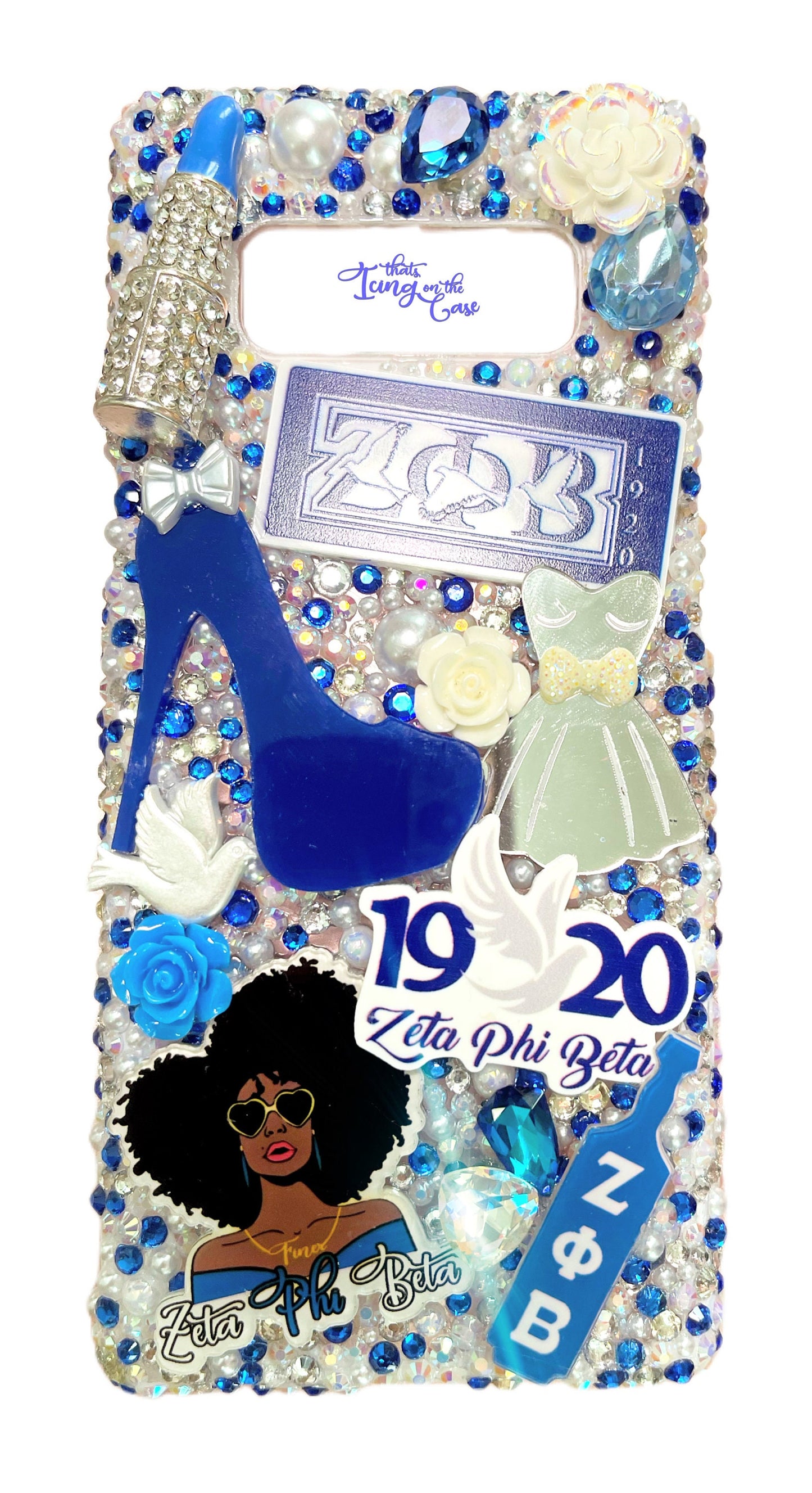 1920 Blue and White Sorority Themed Ready to ship Snap on Phone Case for the Samsung Galaxy Note 8