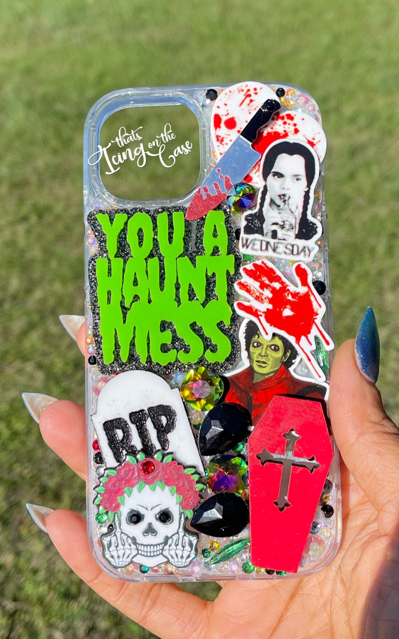 Haunt Mess Ready to Ship Snap On Phone Case with Protective Bumper Guards for the iPhone 15