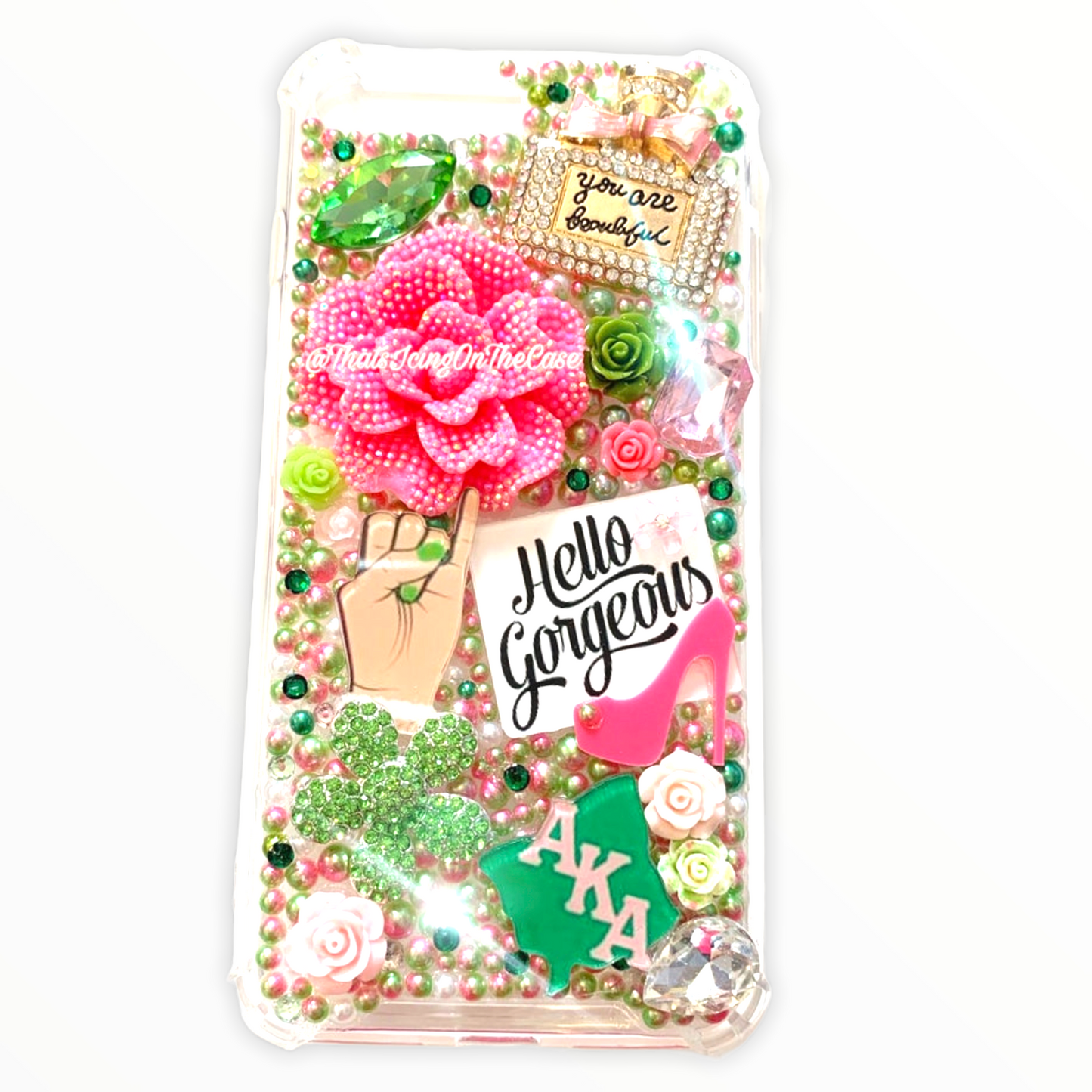 Sorority Inspired Ready To Ship snap on phone case for iphone 7/8+ with protective bumper guards
