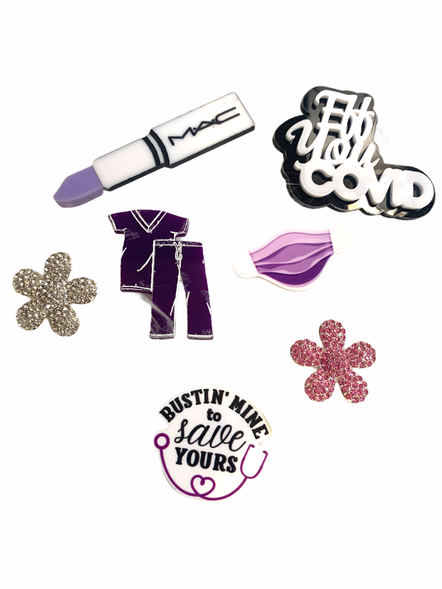 Purple Themed Eff You Covid In Scrubs Layout SP-213-C-1001 Pieces are not for sale)