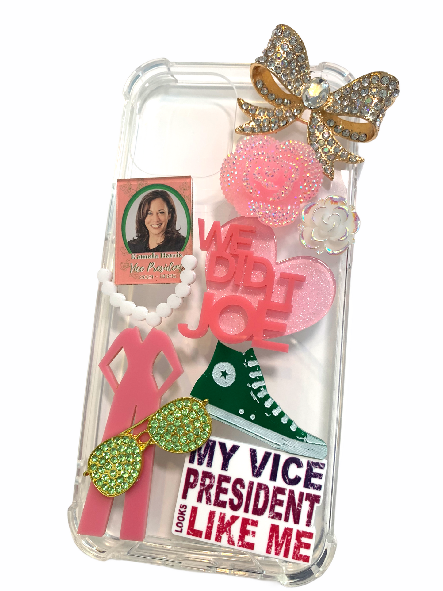 Pink & Green She Mirrors Me Themed Layout A-4-S1006 (Pieces are not for sale)