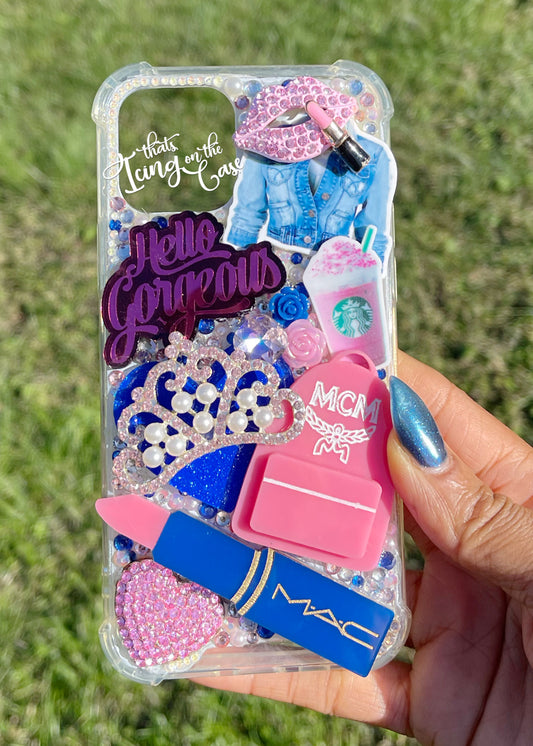 Hello Gorgeous Ready To Ship snap on phone case with protective bumper guards for the iPhone 12 and 12 Pro