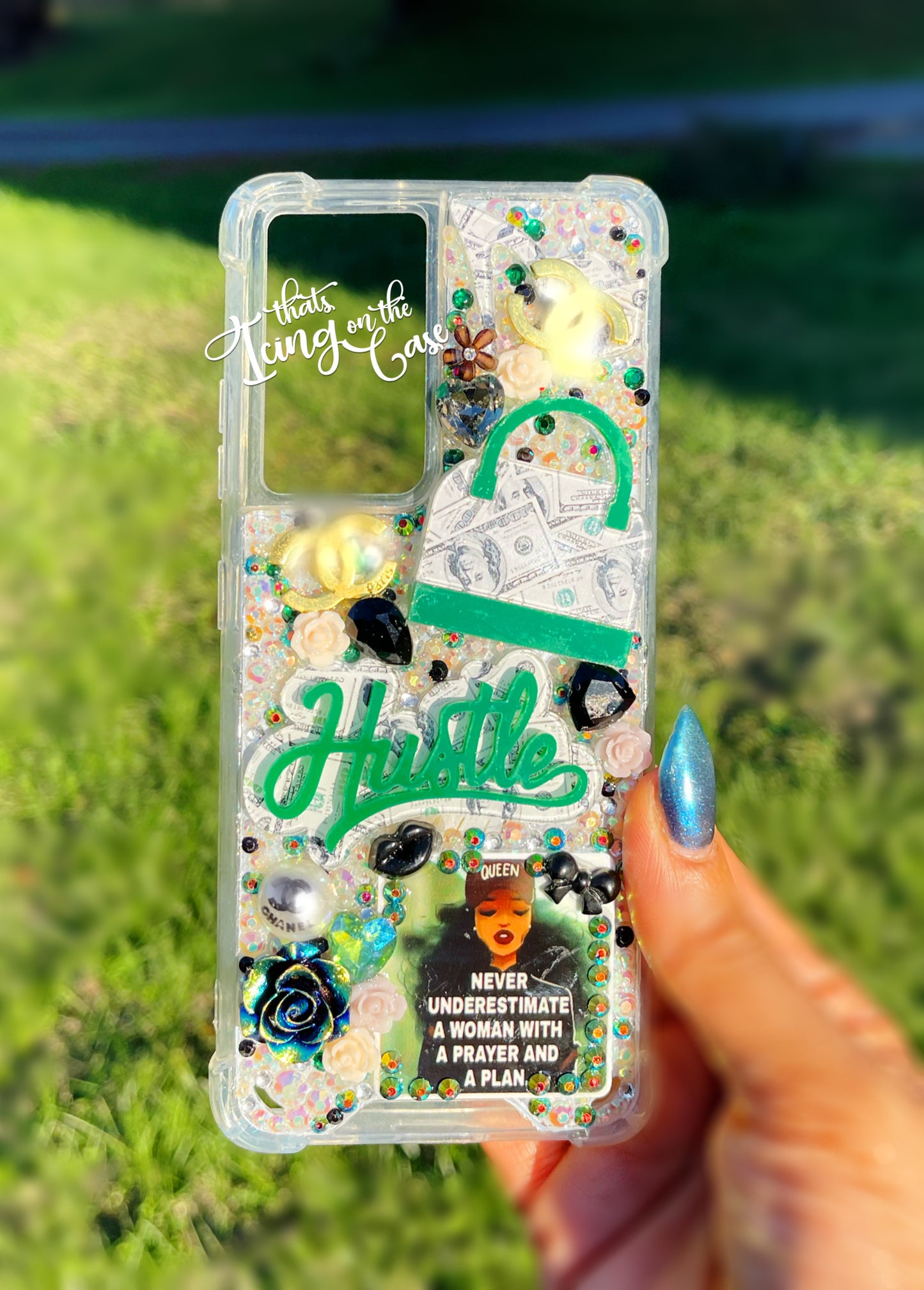 Queens Hustle Ready To Ship Snap On Phone Case with Protective Bumper Guards for the Samsung Galaxy S21 Ultra