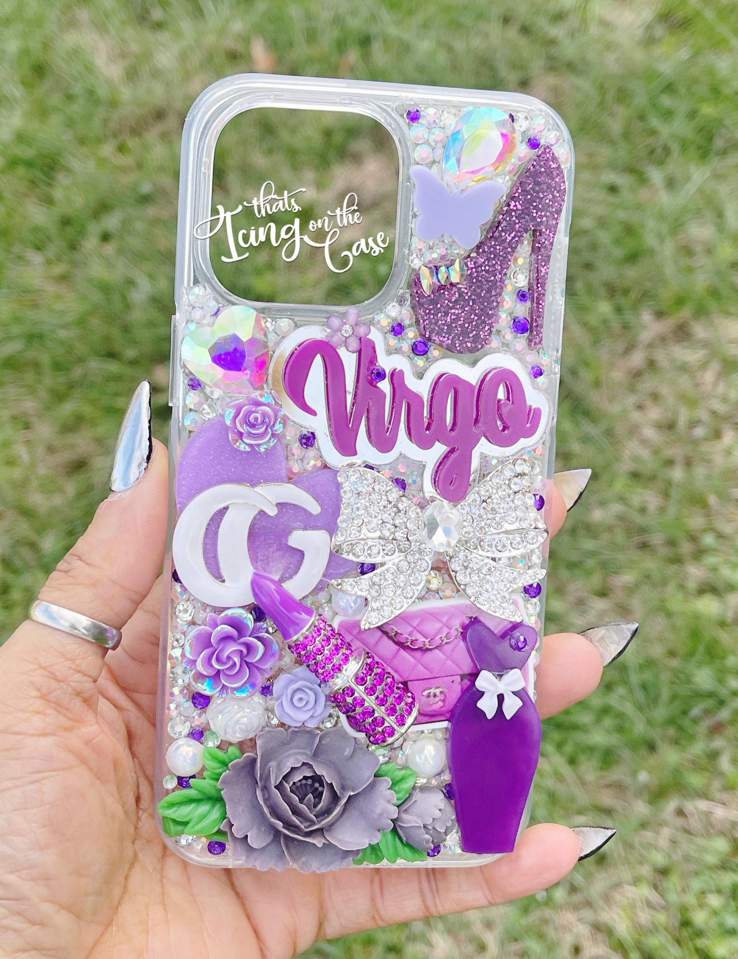 iPhone 15 PRO MAX Royal Virgo Themed Ready to ship snap on phone case with protective bumper guards