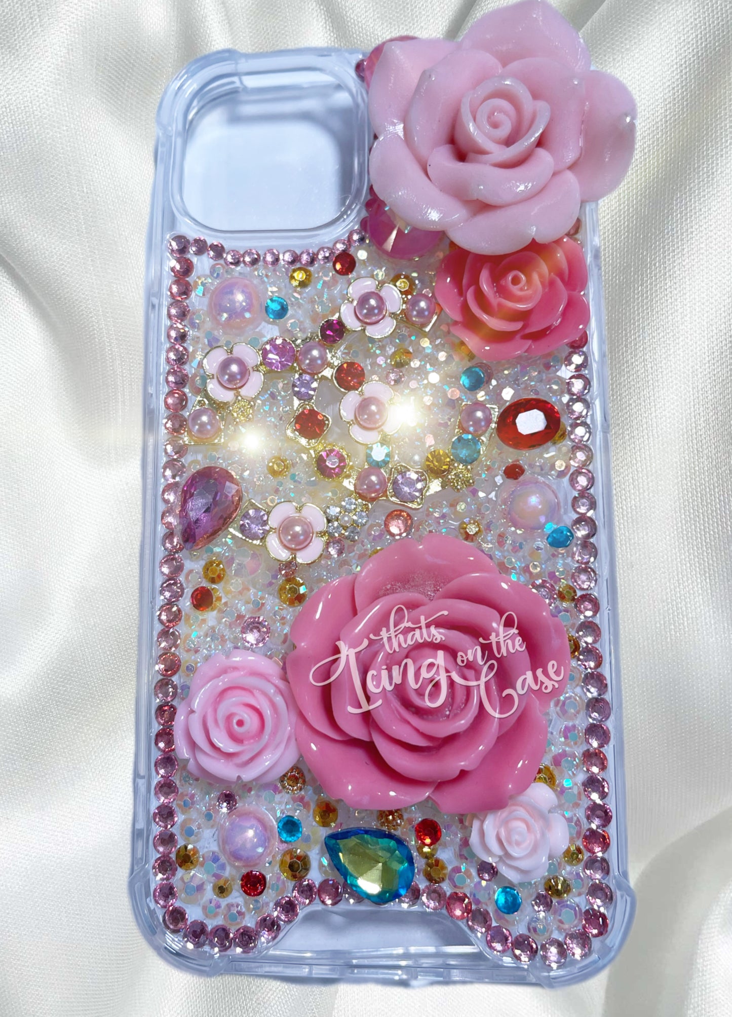 Flowers Should Bling Too Ready to ship Snap On Phone Case With Protective Bumper Guards for the iPhone 13 and iPhone 14