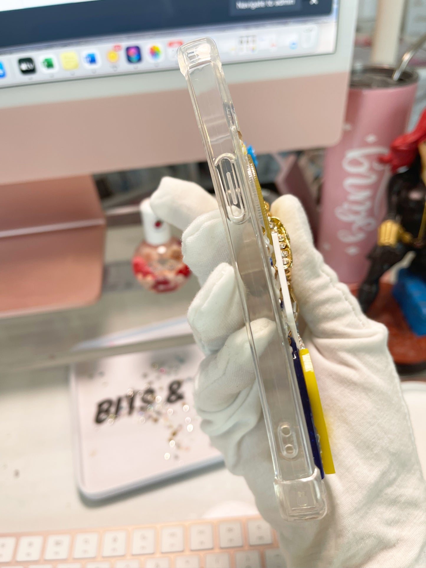 Custom Commissioned "Royal Jhedi" remake for the iPhone 13 Regular with protective bumper guards (immediate shipping)