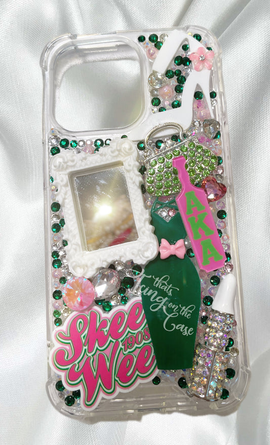 Skee Wee AKA Inspired Sorority iPhone 13 Pro Ready to Ship Snap on Phone Case with Protective Bumper Guards
