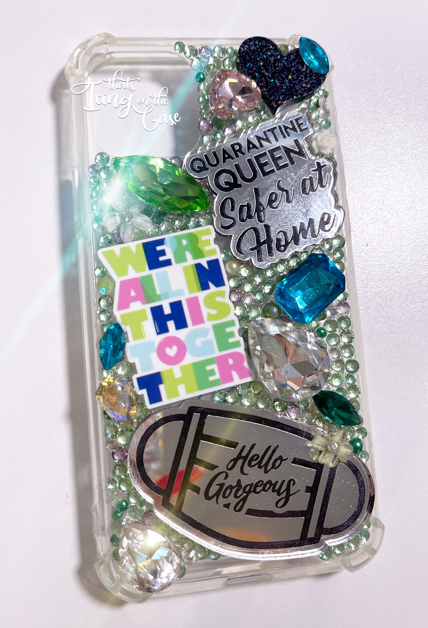 Quarantine Queen Safer at Home Ready To Ship Snap On iPhone 11 Pro Case With Protective Bumper Guards