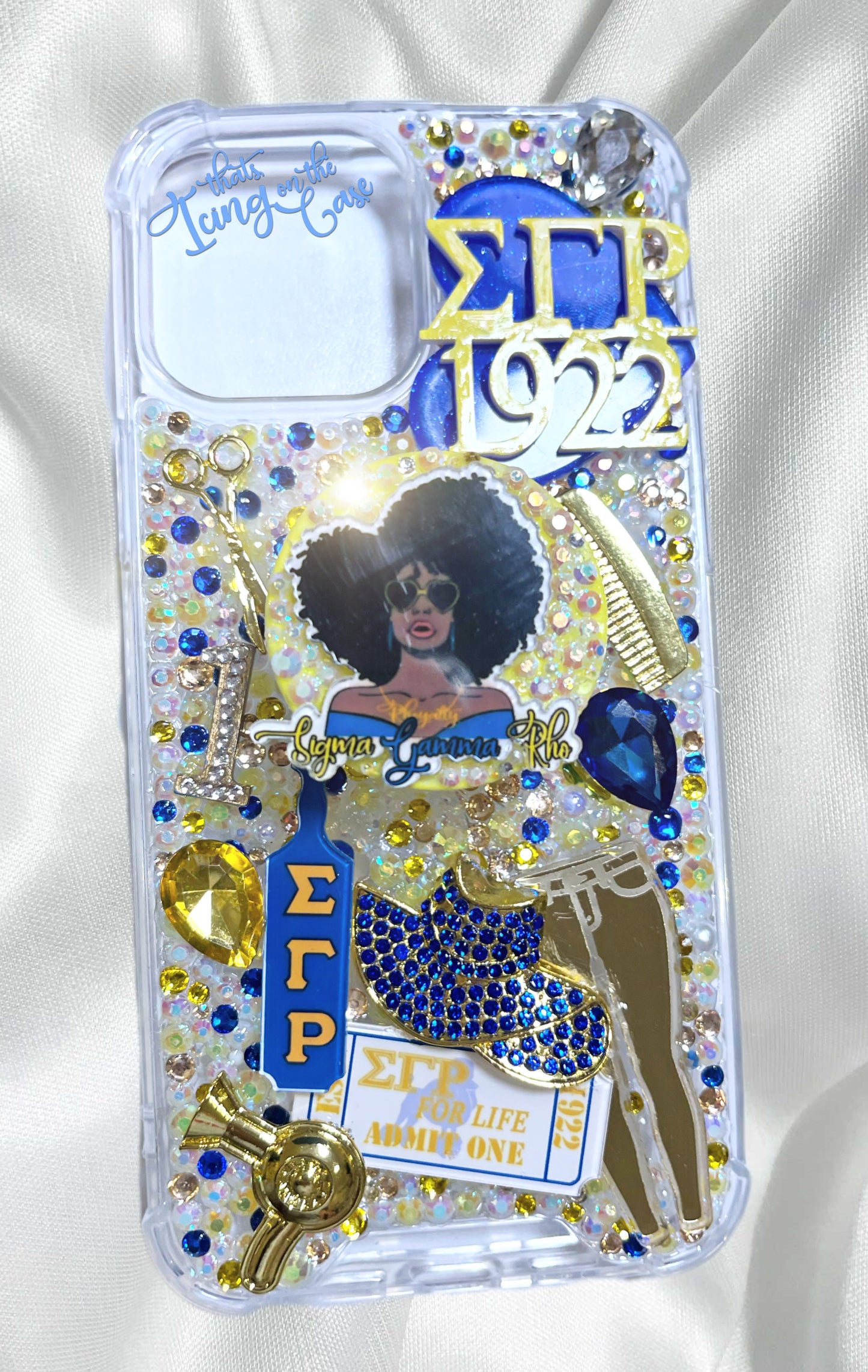 SGRho Cosmetology Themed Snap On Phone Case with Protective Bumpers Custom Line Number and Pop Socket for the iPhone 13 Pro Max