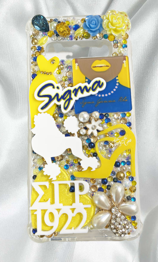 Sigma Gamma Rho Inspired snap on phone case with protective bumpers Ready-to-Ship for the Samsung Galaxy S10