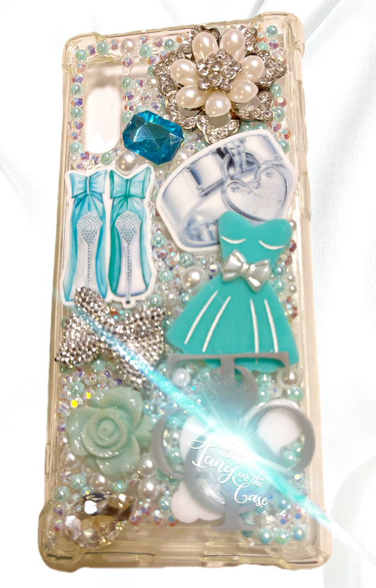 Little Teal Dress Ready To Ship Snap On Phone case with protective bumper guards for the Samsung Galaxy Note 10