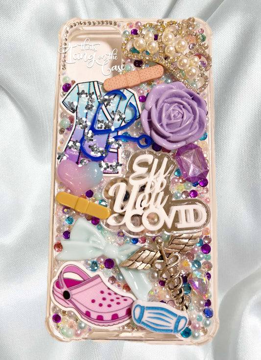 Medical Themed Eff You Covid Ready To Ship snap on phone case with protective bumper guards for the iPhone 11 Pro Max