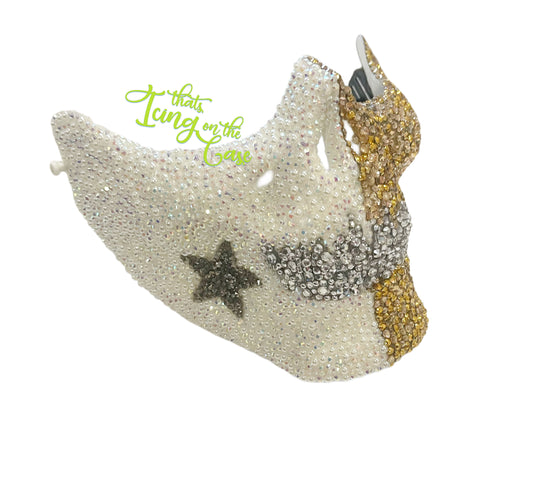 White and Gold - Bold Mask (For frightfest, tailgate or year round wear)