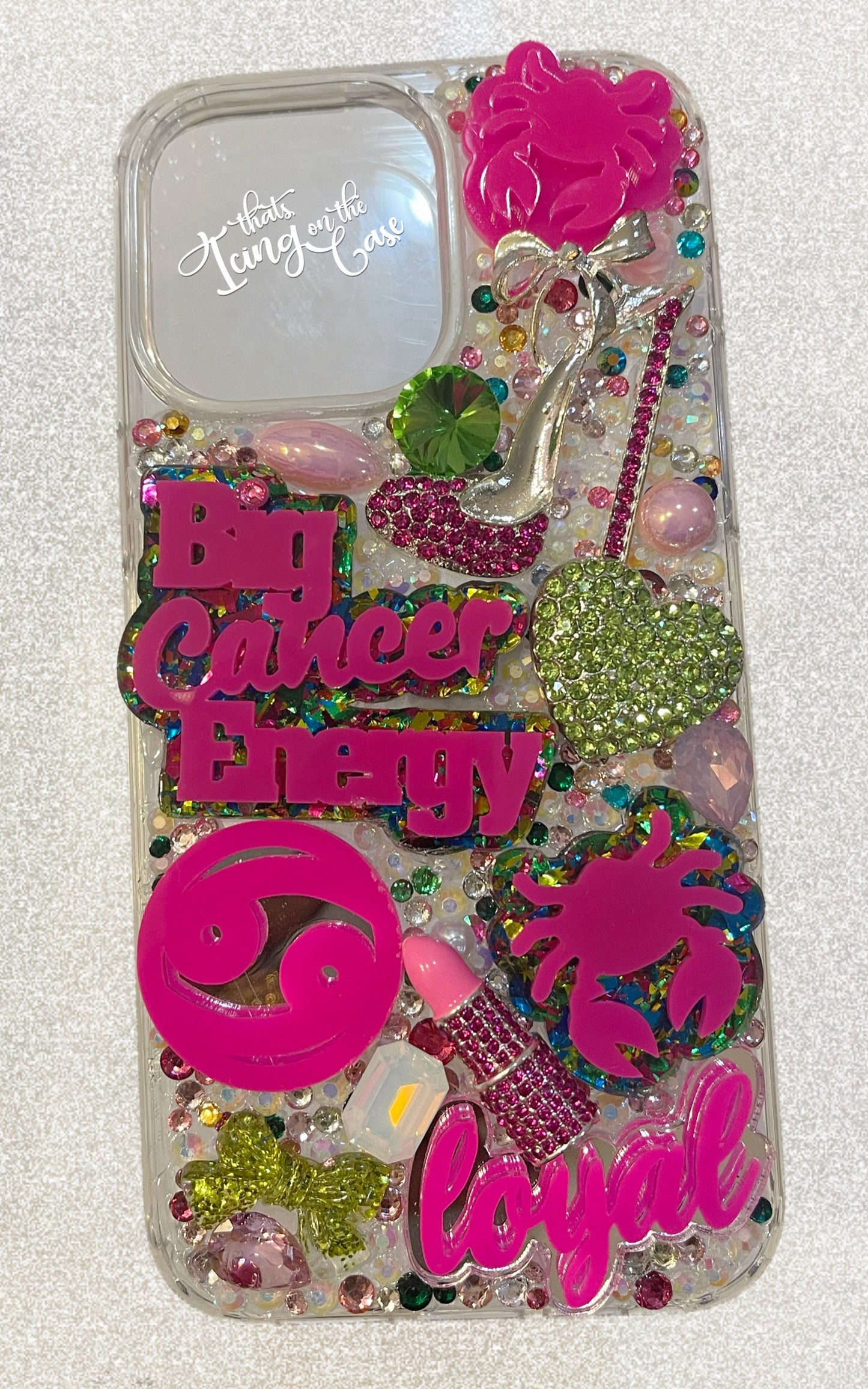 Big Bold Cancer Energy Ready to Ship Snap On Phone Case with Protective Bumper Guards for the Phone 14 Pro Max