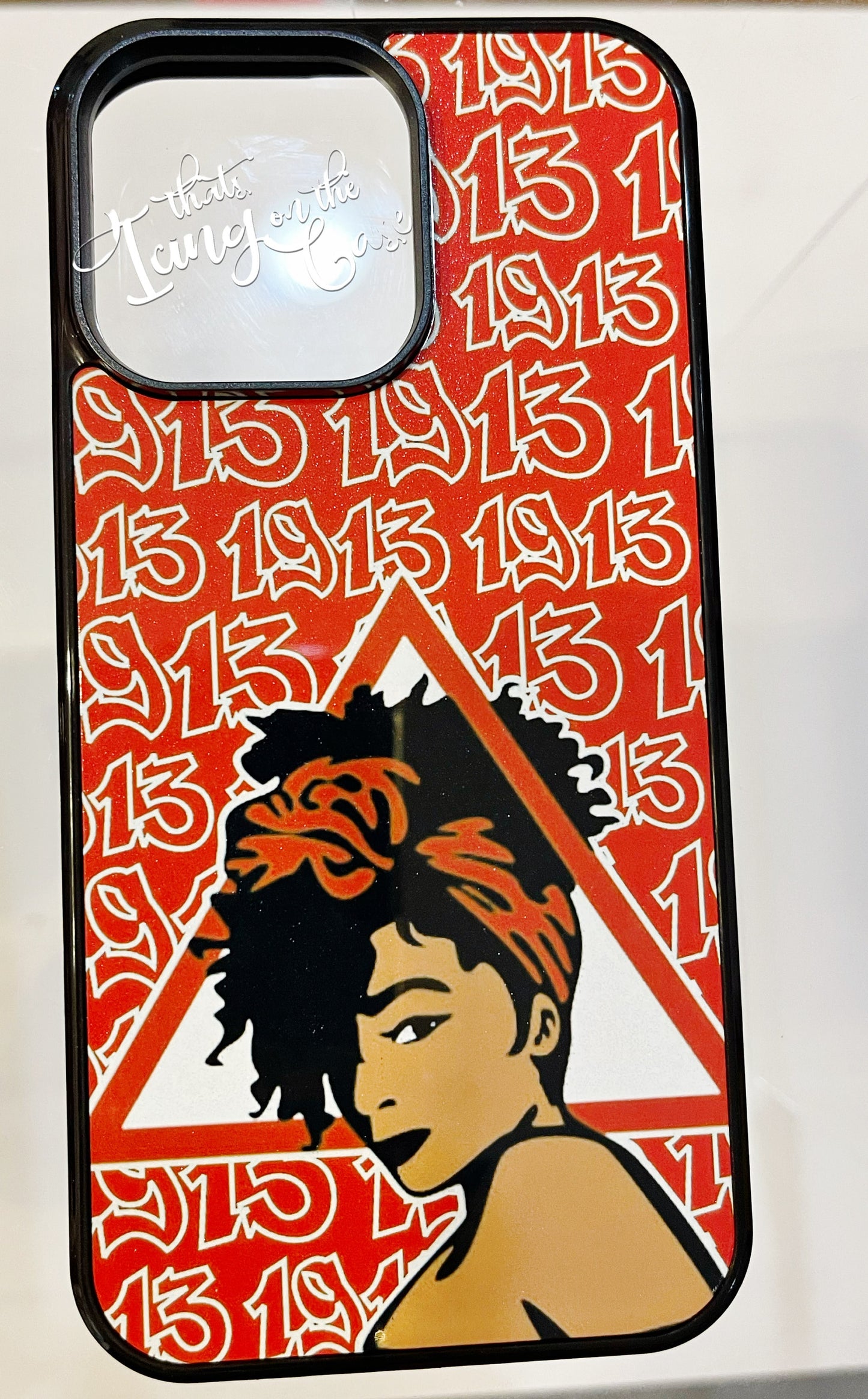 Sorority themed Ready to Ship Snap On Phone Case with Protective Bumper Guards for the iPhone 14 Pro Max