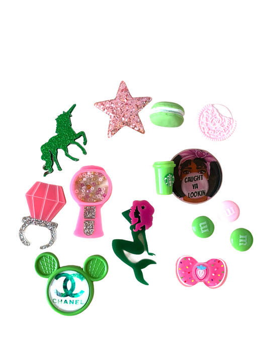 Pink with Green Layout SP-21-004 (Pieces are not for sale)