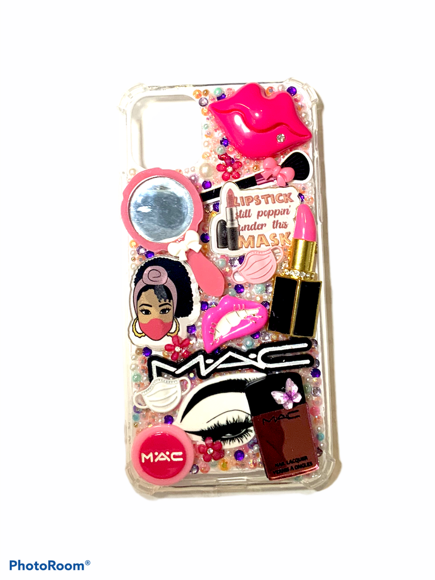 Lipstick Still Poppin Ready To Ship snap on phone case with protective bumper guards for the iPhone 11 Pro Max