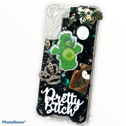 Pretty Batch Stoner Themed Ready To Ship snap on phone case with pop socket and protective bumper guards for the Samsung Galaxy S21