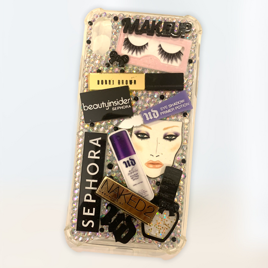 Make Me Up Ready To Ship snap on phone case with protective bumper guards for the iPhone X Max